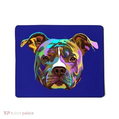 Colourful Splash Dog American Staffordshire Terrier Gift Mousepad