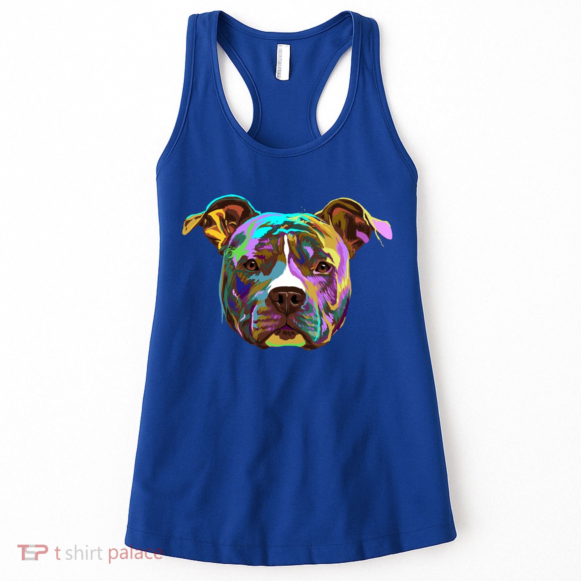 Colourful Splash Dog American Staffordshire Terrier Gift Women's Tank Top