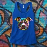 Colourful Splash Dog American Staffordshire Terrier Gift Women's Tank Top thumb 3