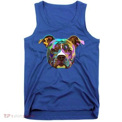 Colourful Splash Dog American Staffordshire Terrier Gift Tank Top