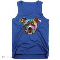 Colourful Splash Dog American Staffordshire Terrier Gift Tank Top thumb 0