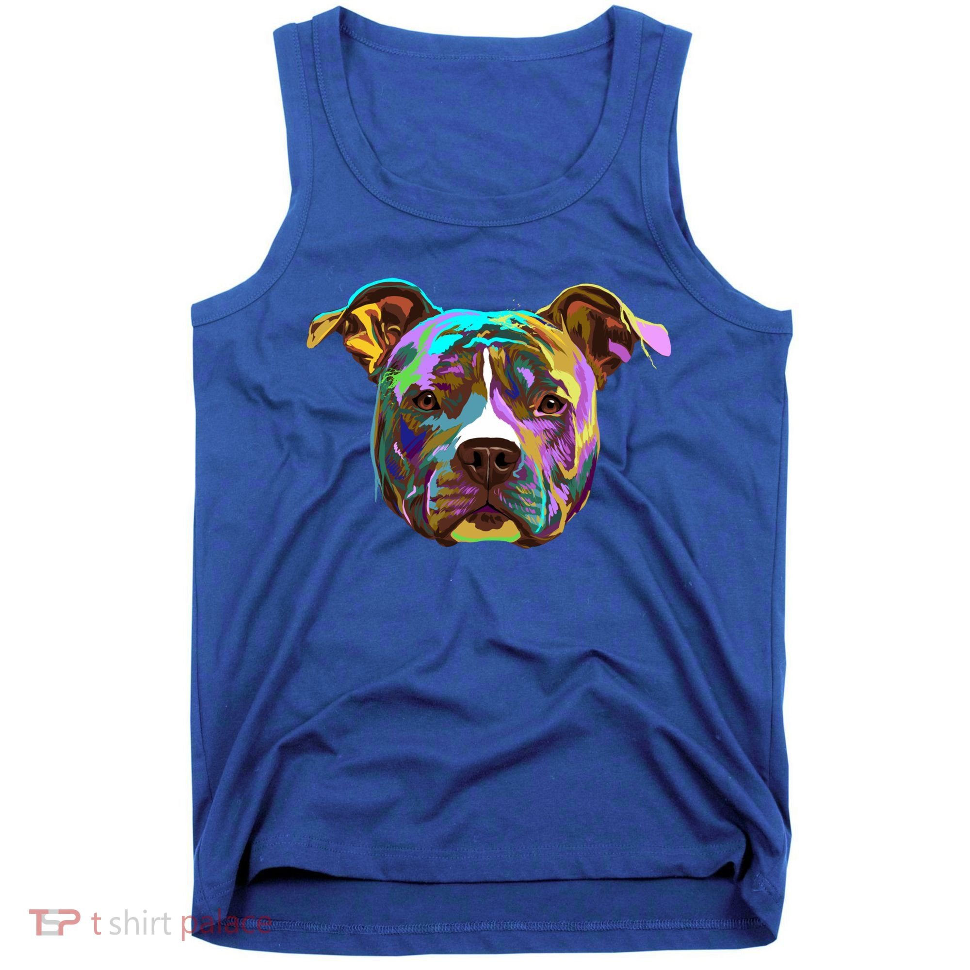 Colourful Splash Dog American Staffordshire Terrier Gift Tank Top