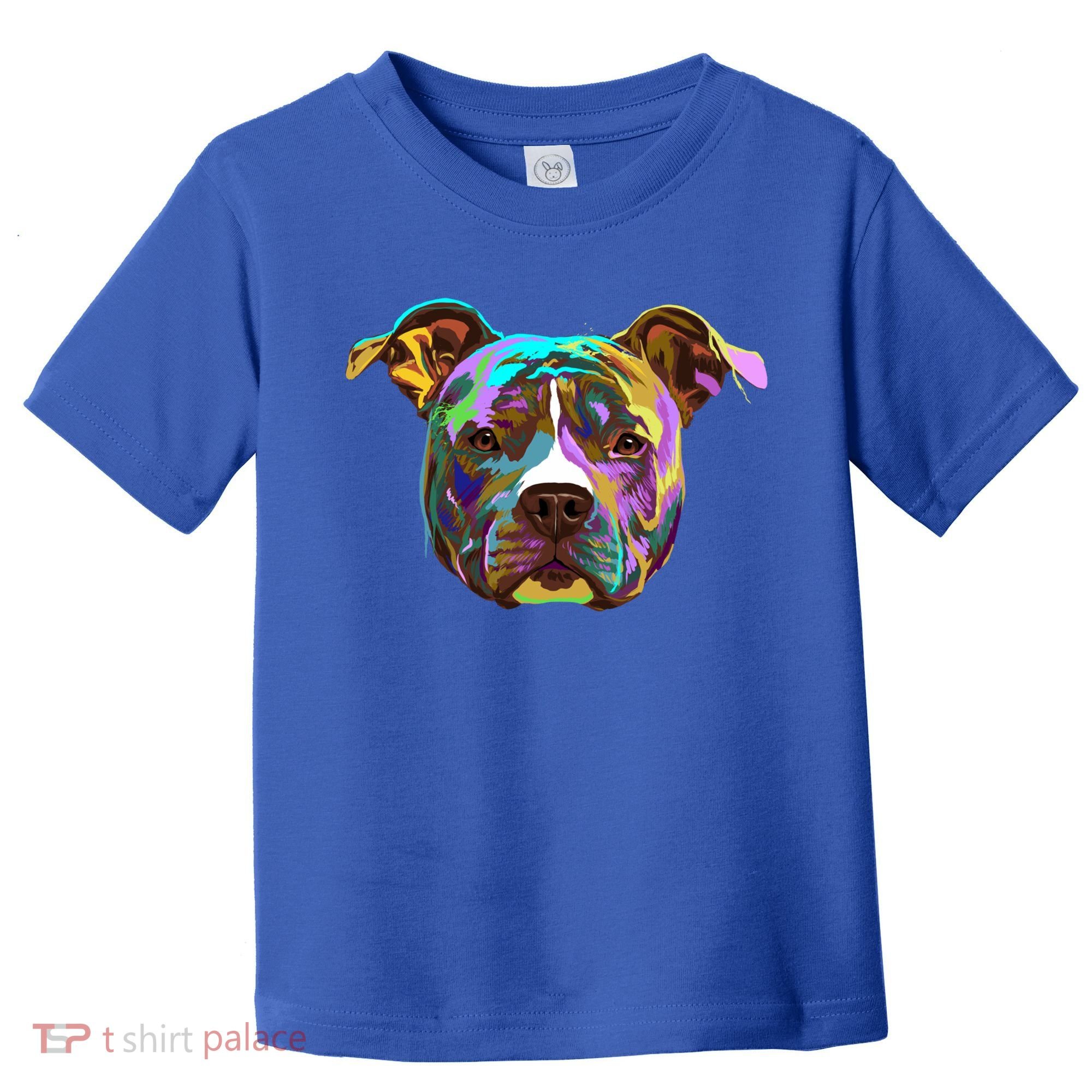 Colourful Splash Dog American Staffordshire Terrier Gift Toddler T-Shirt