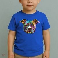 Colourful Splash Dog American Staffordshire Terrier Gift Toddler T-Shirt thumb 2