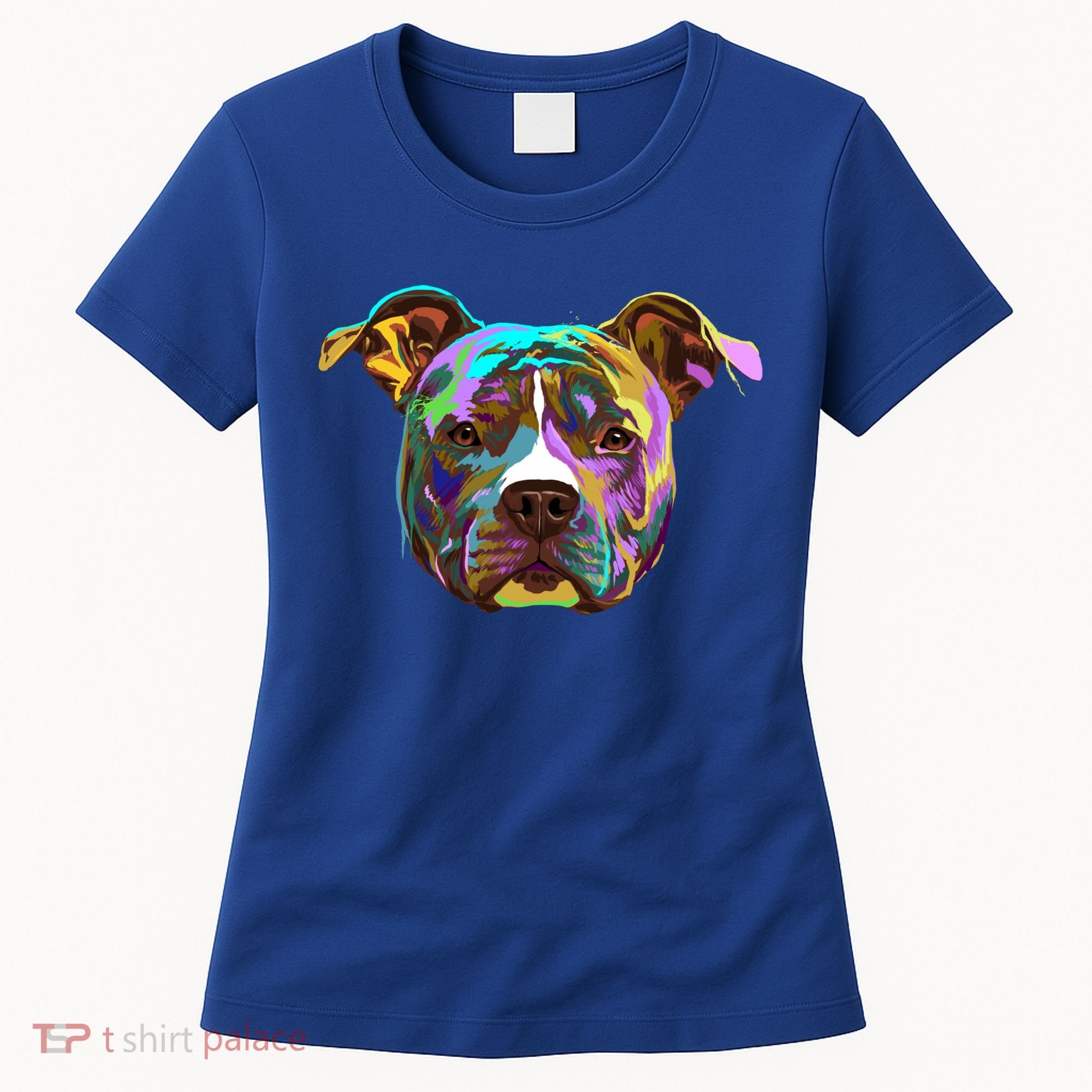 Colourful Splash Dog American Staffordshire Terrier Gift Women's T-Shirt