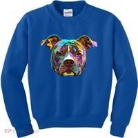 Colourful Splash Dog American Staffordshire Terrier Gift Kids Sweatshirt thumb 0
