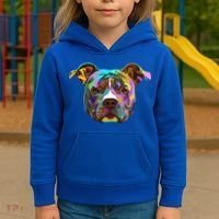 Colourful Splash Dog American Staffordshire Terrier Gift Kids Hoodie thumb 3