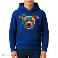 Colourful Splash Dog American Staffordshire Terrier Gift Kids Hoodie thumb 4