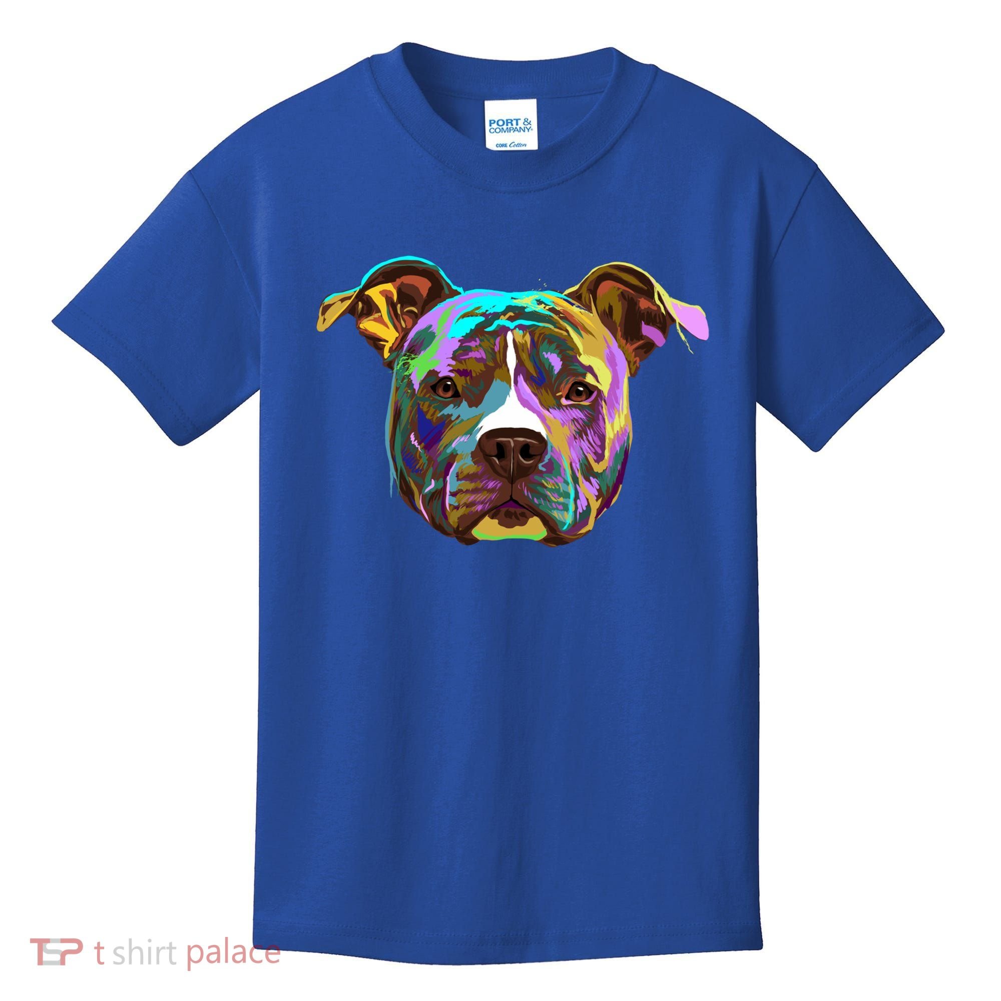 Colourful Splash Dog American Staffordshire Terrier Gift Kids T-Shirt