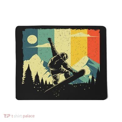 Cool Snowboarding Design For Women Vintage Snowboarder Mousepad