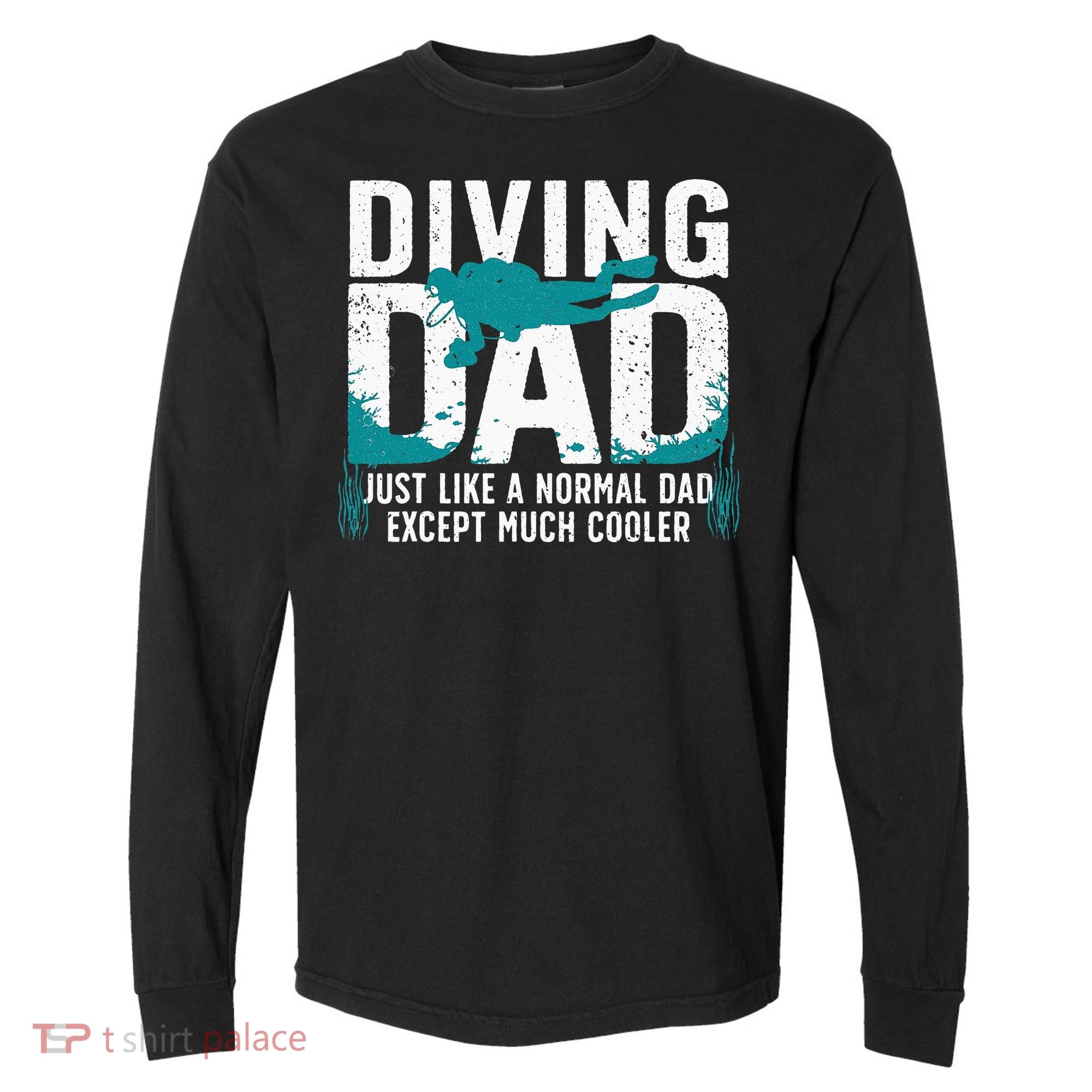 Cool Scuba Diving For Dad Men Ocean Scuba Diver Instructor Comfort Colors Heavyweight Long Sleeve T-Shirt