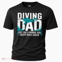 Cool Scuba Diving For Dad Men Ocean Scuba Diver Instructor Cooling Performance Crew T-Shirt thumb 0