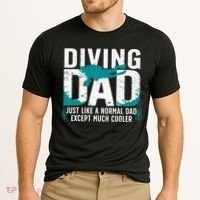 Cool Scuba Diving For Dad Men Ocean Scuba Diver Instructor Cooling Performance Crew T-Shirt thumb 2