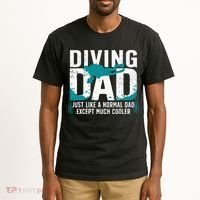 Cool Scuba Diving For Dad Men Ocean Scuba Diver Instructor Tall T-Shirt thumb 2