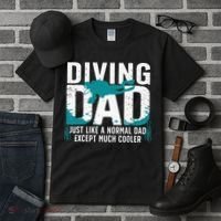 Cool Scuba Diving For Dad Men Ocean Scuba Diver Instructor Tall T-Shirt thumb 3