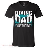 Cool Scuba Diving For Dad Men Ocean Scuba Diver Instructor V-Neck T-Shirt thumb 0