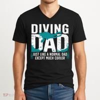 Cool Scuba Diving For Dad Men Ocean Scuba Diver Instructor V-Neck T-Shirt thumb 2