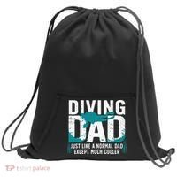 Cool Scuba Diving For Dad Men Ocean Scuba Diver Instructor Sweatshirt Cinch Pack Bag thumb 0