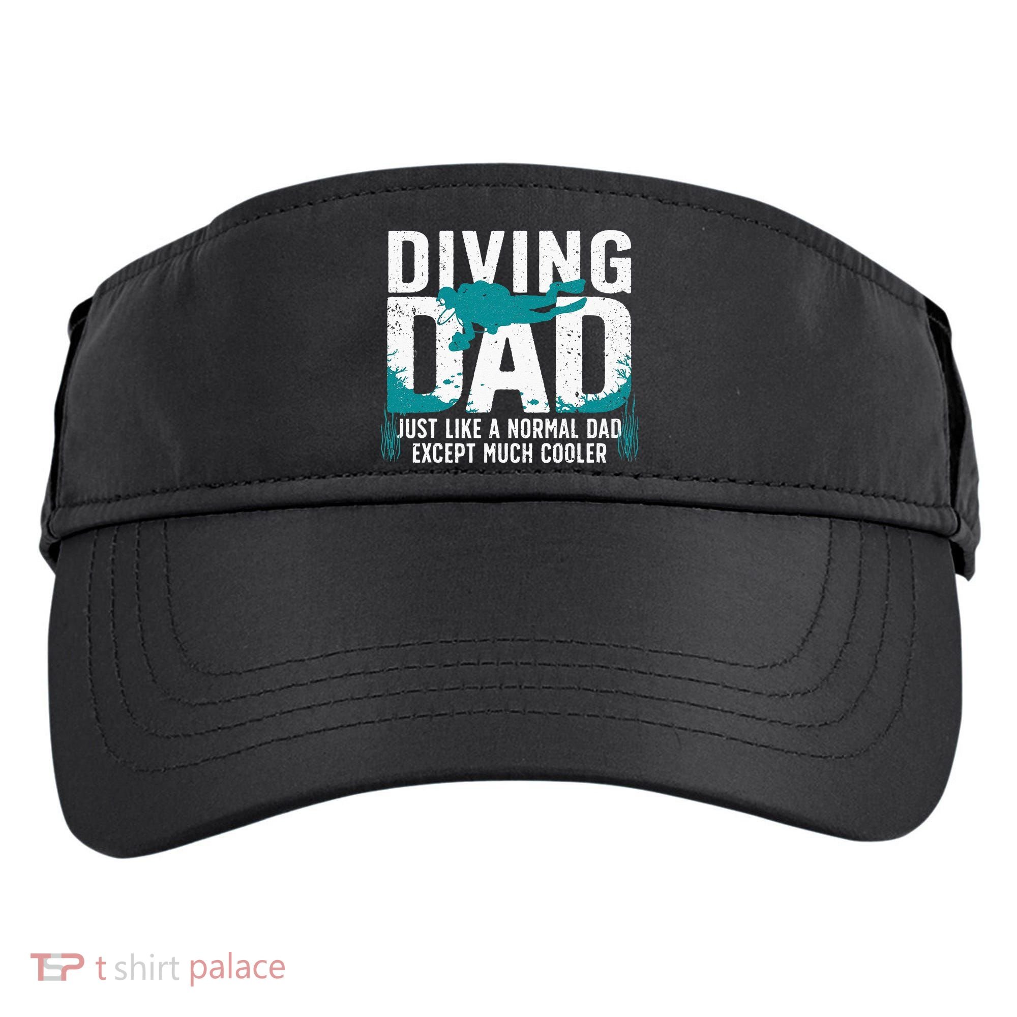 Cool Scuba Diving For Dad Men Ocean Scuba Diver Instructor Adult Drive Performance Visor