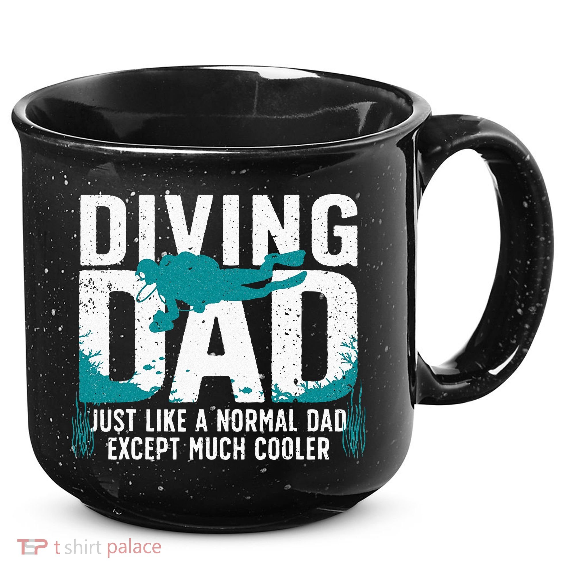 Cool Scuba Diving For Dad Men Ocean Scuba Diver Instructor 15oz Campfire Ceramic Mug