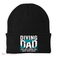Cool Scuba Diving For Dad Men Ocean Scuba Diver Instructor Beanie thumb 0