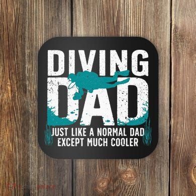 Cool Scuba Diving For Dad Men Ocean Scuba Diver Instructor Coaster