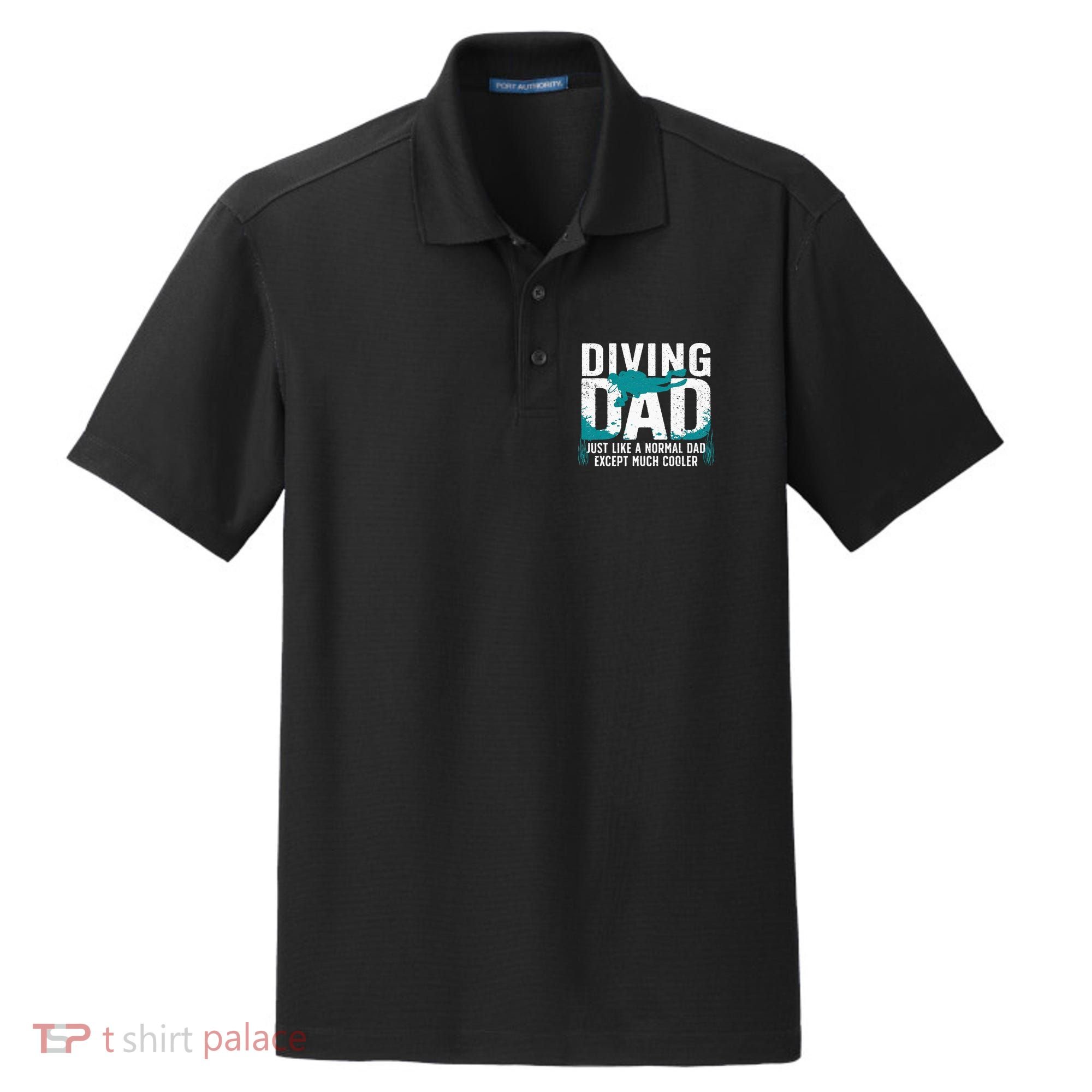 Cool Scuba Diving For Dad Men Ocean Scuba Diver Instructor Dry Zone Grid Polo