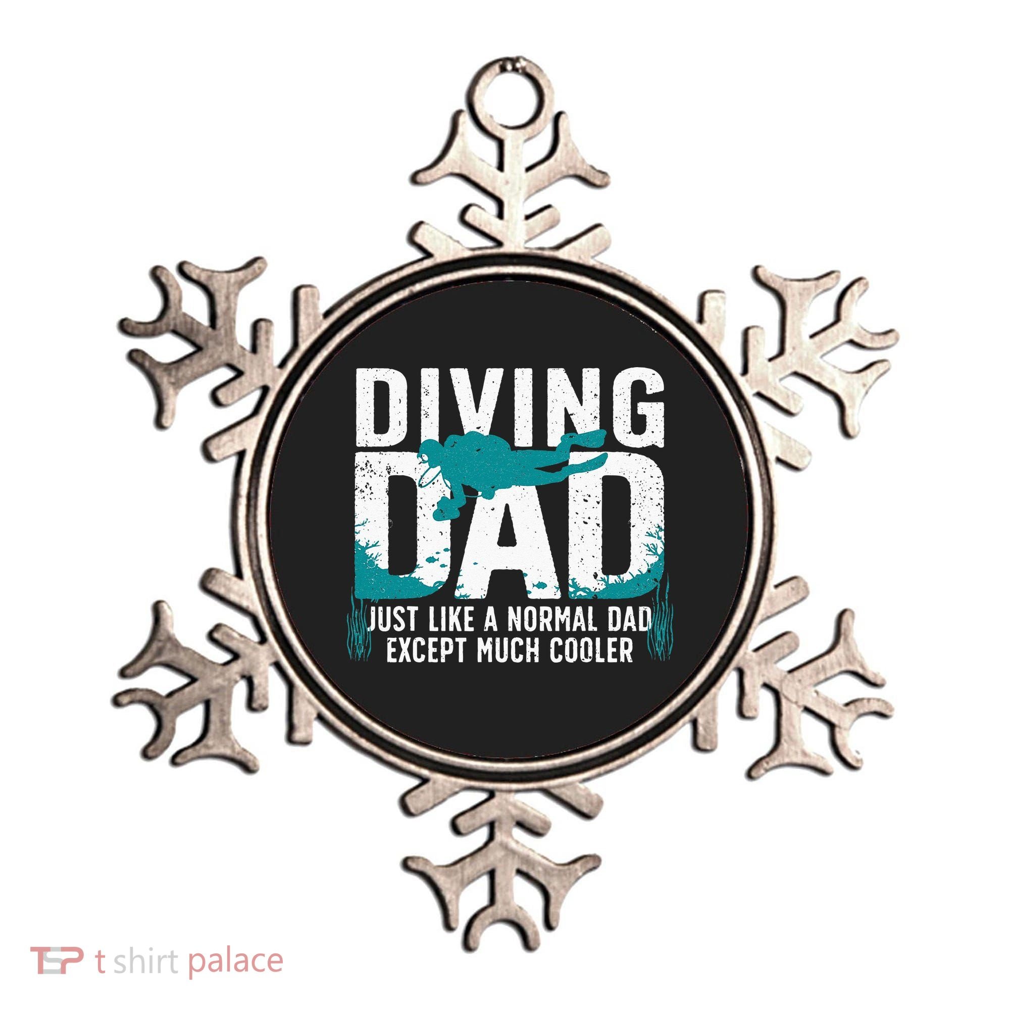 Cool Scuba Diving For Dad Men Ocean Scuba Diver Instructor Ornament