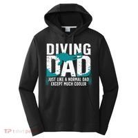 Cool Scuba Diving For Dad Men Ocean Scuba Diver Instructor Performance Fleece Hoodie thumb 0
