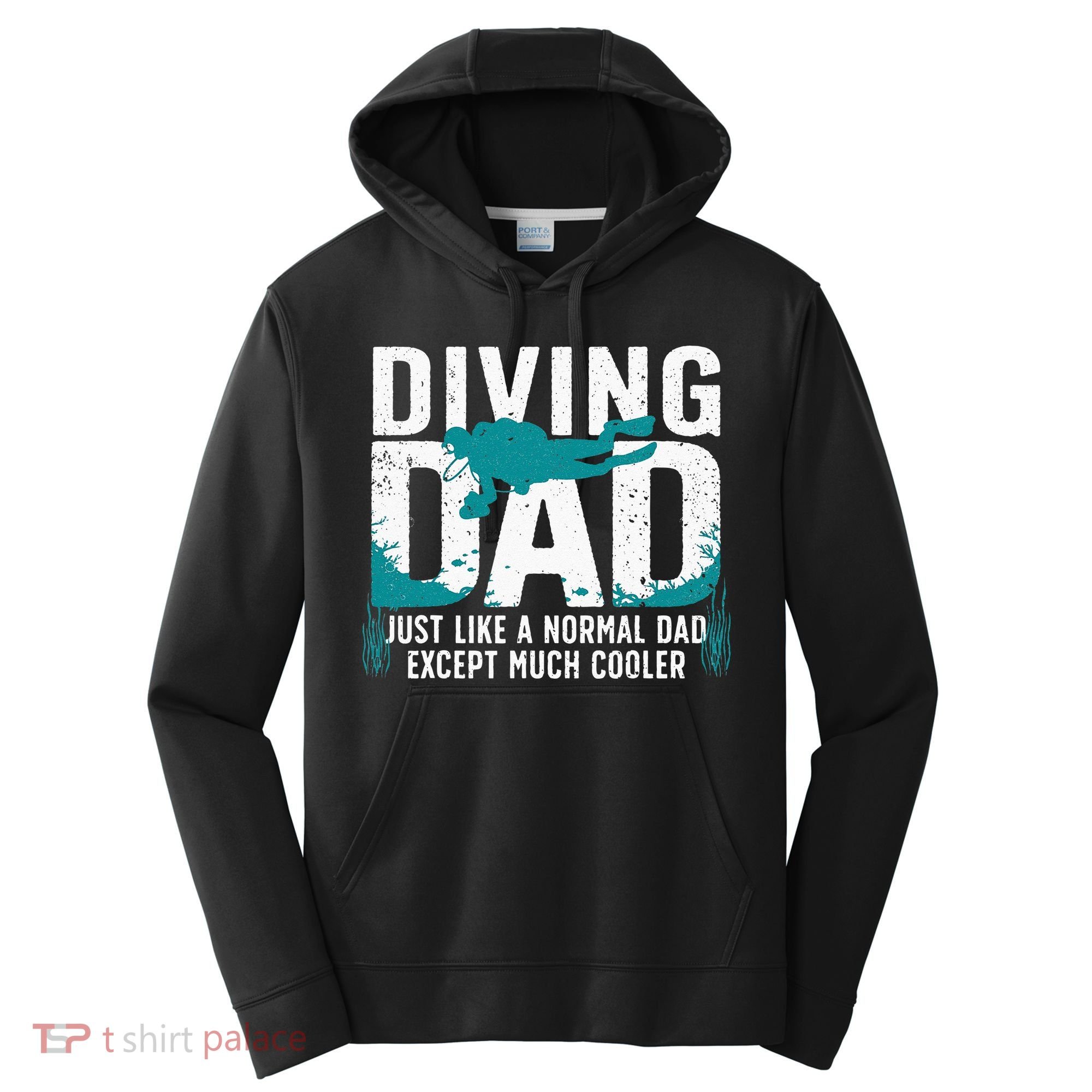 Cool Scuba Diving For Dad Men Ocean Scuba Diver Instructor Performance Fleece Hoodie