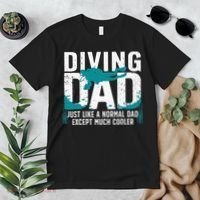 Cool Scuba Diving For Dad Men Ocean Scuba Diver Instructor Premium T-Shirt thumb 2