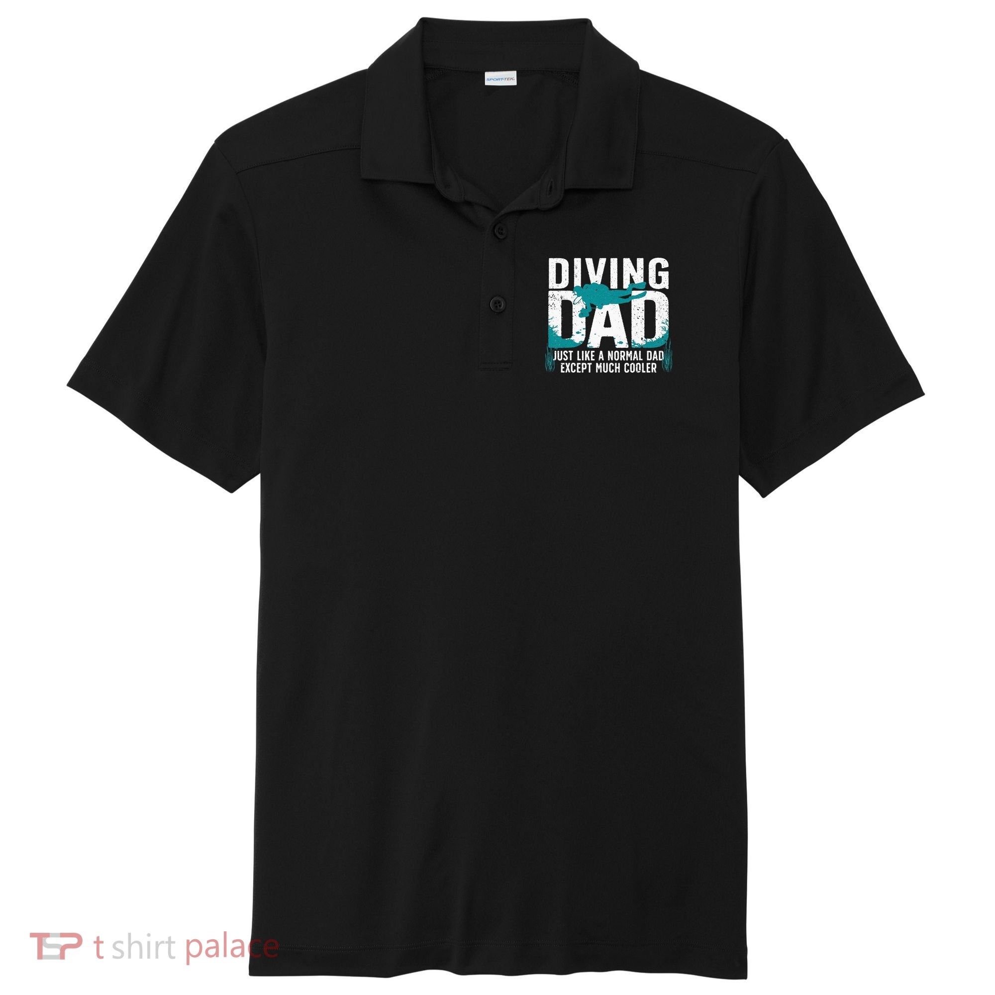 Cool Scuba Diving For Dad Men Ocean Scuba Diver Instructor Sport-Tek Posi-UV Pro Polo