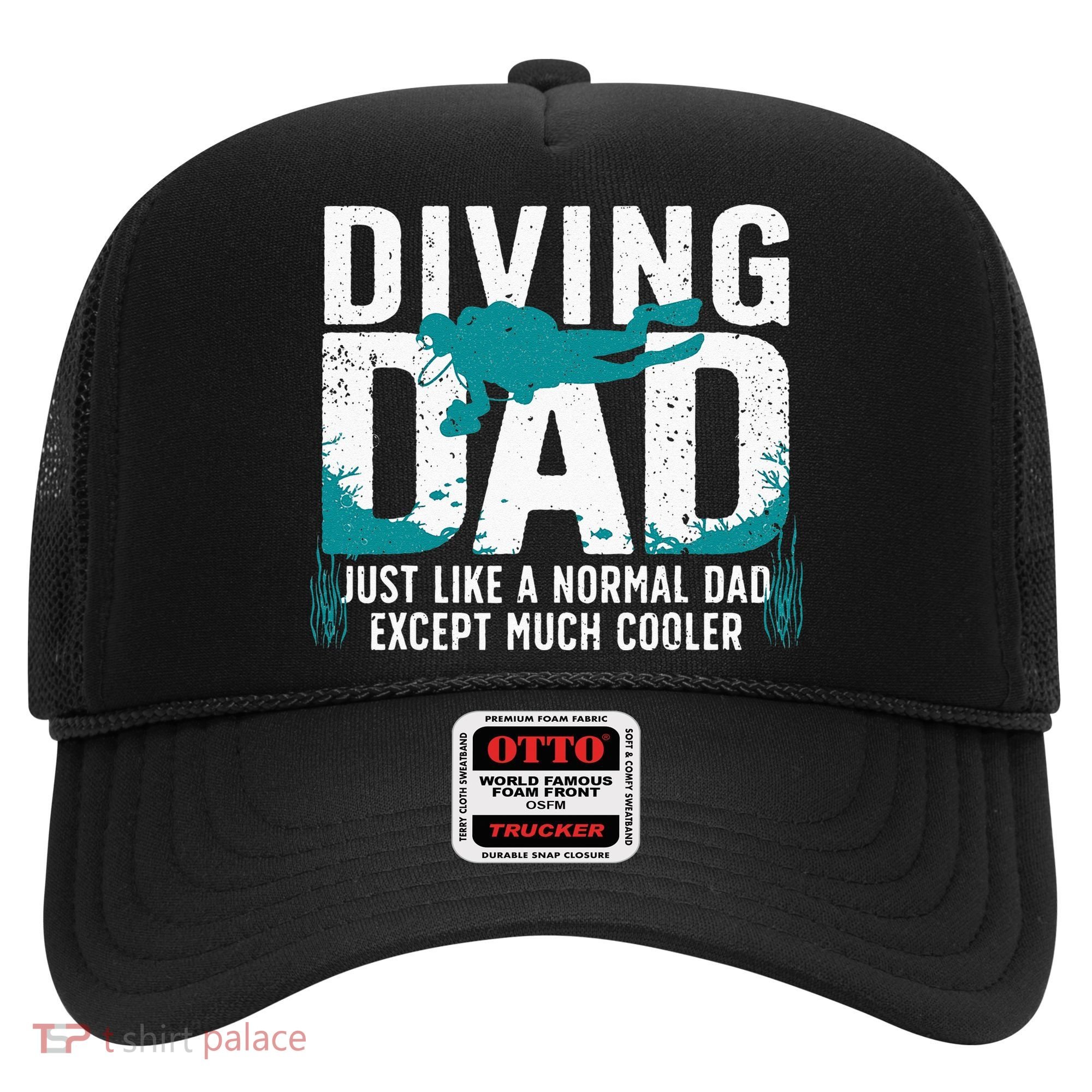 Cool Scuba Diving For Dad Men Ocean Scuba Diver Instructor Hat