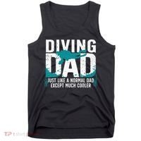 Cool Scuba Diving For Dad Men Ocean Scuba Diver Instructor Tank Top thumb 0