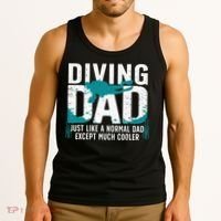 Cool Scuba Diving For Dad Men Ocean Scuba Diver Instructor Tank Top thumb 3