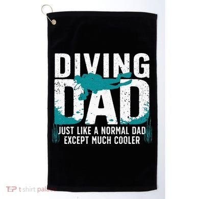 Cool Scuba Diving For Dad Men Ocean Scuba Diver Instructor Golf Towel