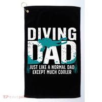 Cool Scuba Diving For Dad Men Ocean Scuba Diver Instructor Golf Towel thumb 0