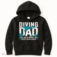 Cool Scuba Diving For Dad Men Ocean Scuba Diver Instructor Kids Hoodie thumb 0