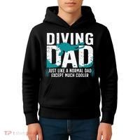 Cool Scuba Diving For Dad Men Ocean Scuba Diver Instructor Kids Hoodie thumb 4