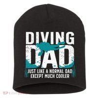 Cool Scuba Diving For Dad Men Ocean Scuba Diver Instructor Short Acrylic Beanie thumb 0