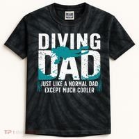 Cool Scuba Diving For Dad Men Ocean Scuba Diver Instructor Kids Tie-Dye T-Shirt thumb 0