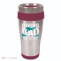 Cool Scuba Diving For Dad Men Ocean Scuba Diver Instructor 16oz Travel Tumbler thumb 0