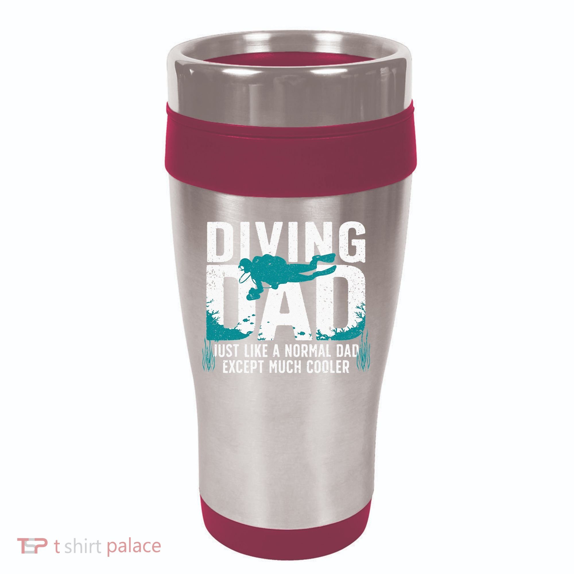 Cool Scuba Diving For Dad Men Ocean Scuba Diver Instructor 16oz Travel Tumbler