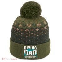 Cool Scuba Diving For Dad Men Ocean Scuba Diver Instructor The Baniff Cuffed Pom Beanie thumb 0