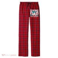 Cool Scuba Diving For Dad Men Ocean Scuba Diver Instructor Men's Flannel Plaid Pajama Pants thumb 0
