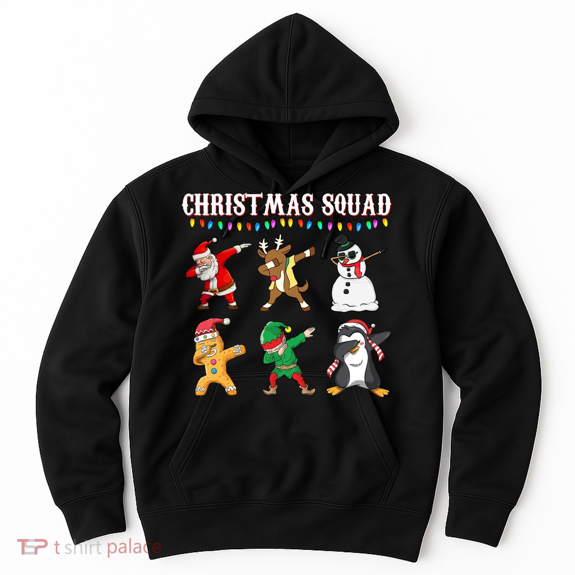 Christmas Squad Dabbing Characters Hoodie