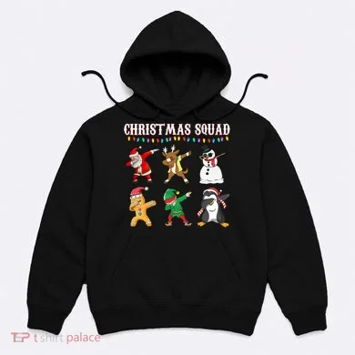 Christmas Squad Dabbing Characters Hoodie