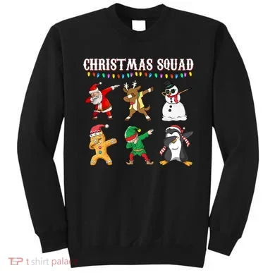 Christmas Squad Dabbing Characters Sweatshirt