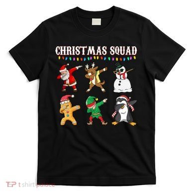 Christmas Squad Dabbing Characters T-Shirt