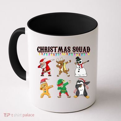 Christmas Squad Dabbing Characters Coffee Mug